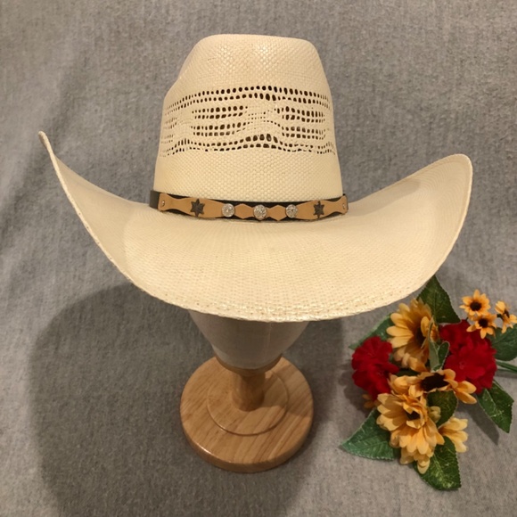 NWT - Genuine Morcon Ivory Straw Cowboy Hat main image 4